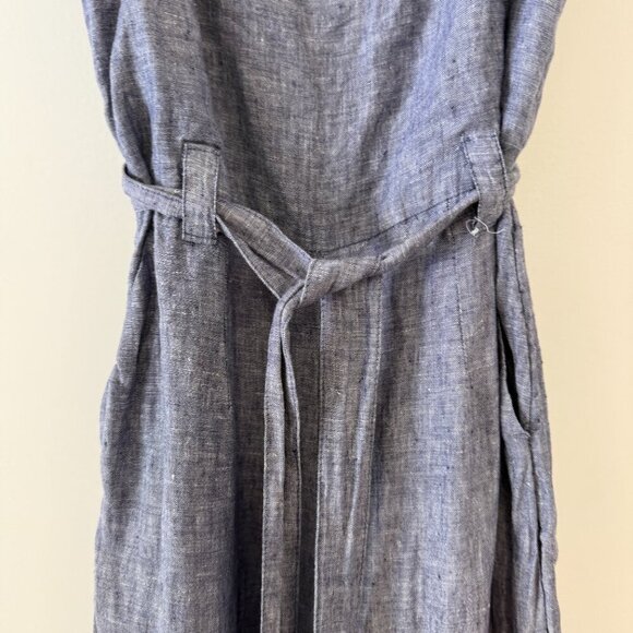 Rachel Zoe Blue Linen Wide Leg Jumpsuit - Picture 5 of 11